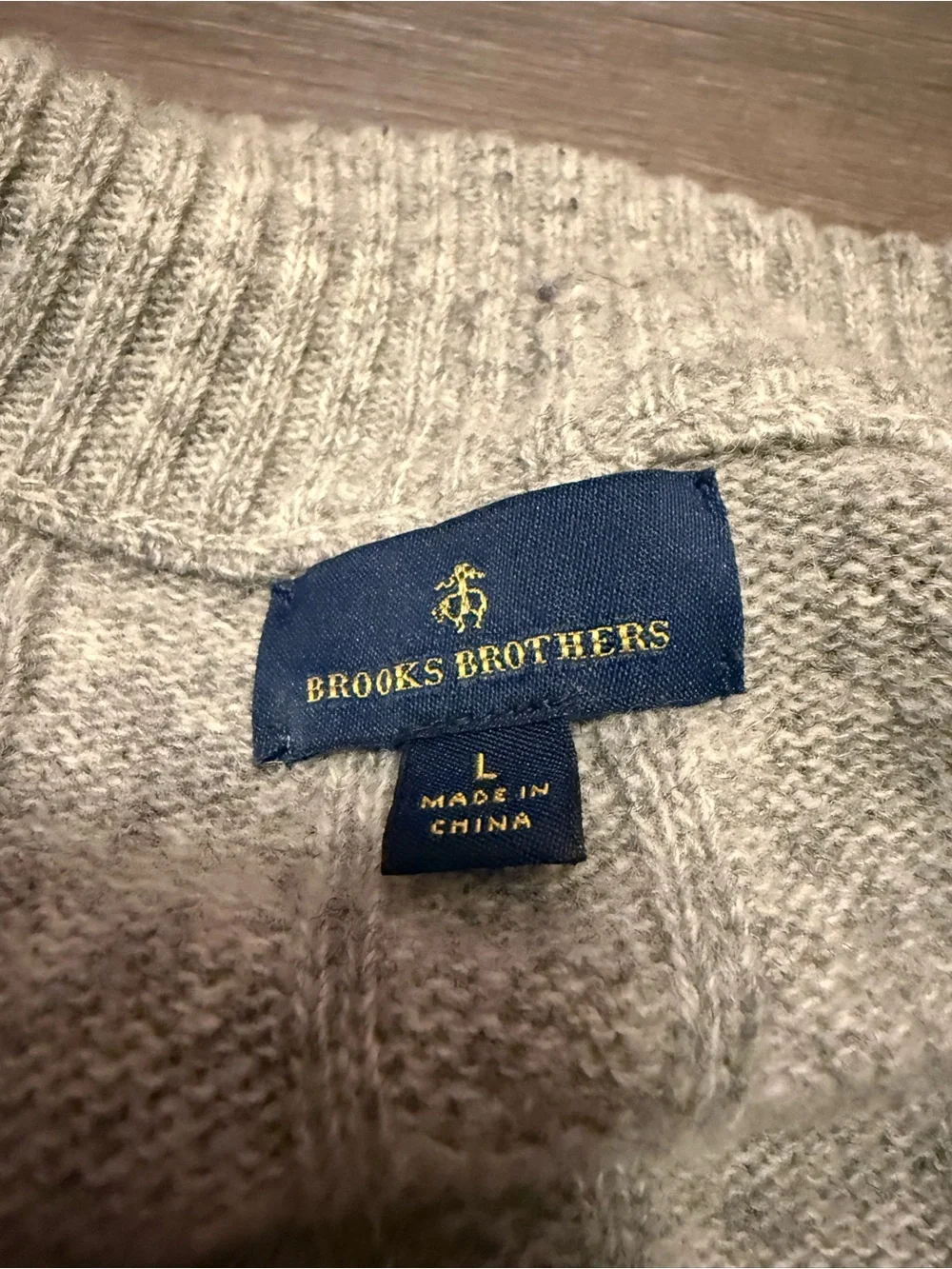 Brooks Brothers Men's Cable-Knit Half-Zip Sweater - Heather Gray